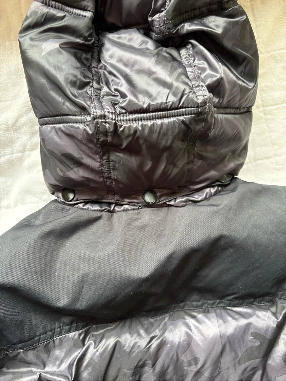 Diesel Kids Black Camo Winter Puffer Jacket with Hood 10/12